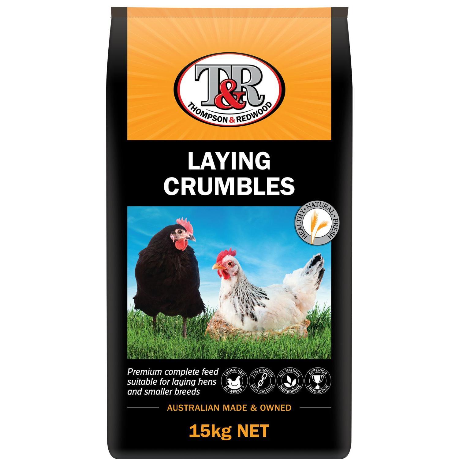 T&R Laying Crumbles 15kg - Planet Pet